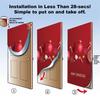 Four-Sided Stretch Christmas Door Cover - Easy Install with Festive Pattern