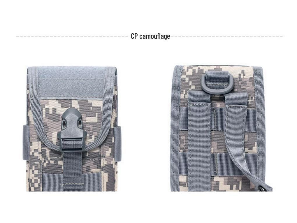 Multifunktionale Hüft-Handytasche: Vertikale Doppelschichtige Molle-Tasche für Powerbanks & Zubehör, Taktische Sport-Bauchtasche