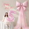 40 Inch Large Number Balloon Set DIY Bowknot Design Foil Balloon Set  Photo Props