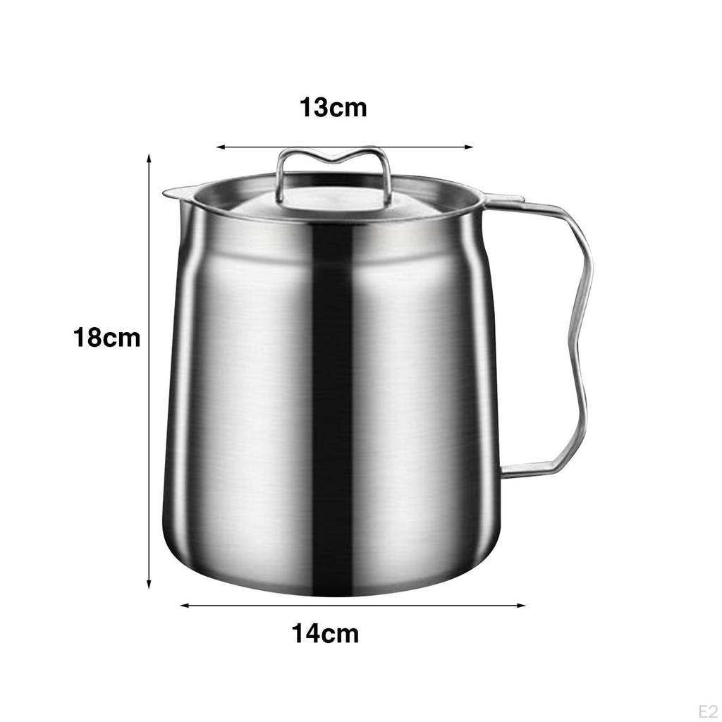 Container with Strainer Oil Storage Bottle Cooking Lid for Coconut Other Liquid