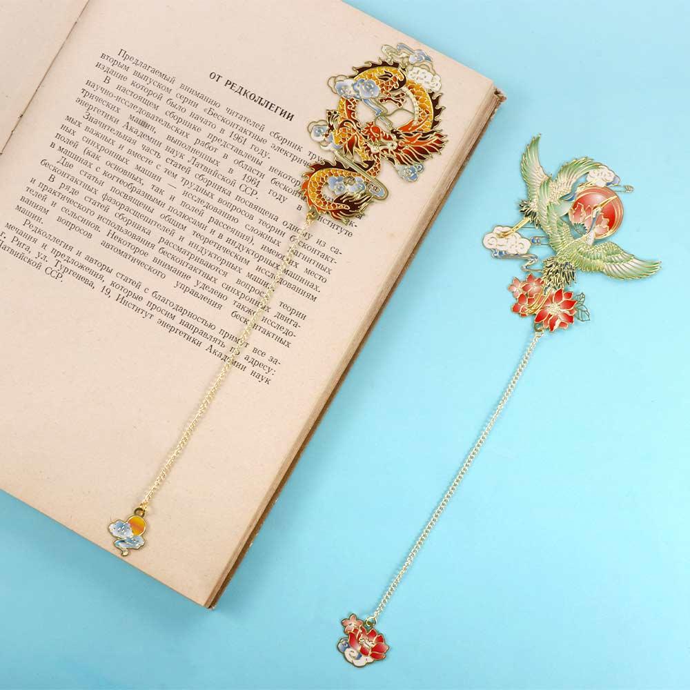 Shape Book Holder Page Clip Chinese Style Bookmark Metal Bookmark Retro Book Clip Hollow Book Mark