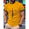 New Summer Men's Fashion T-shirt Personality Retro Pattern Printed Men's T-shirt Top