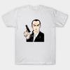 Men Black Print T-shirt Steven Seagal Fan Art! No-Cut Transfer Paper Print Cotton Tshirt