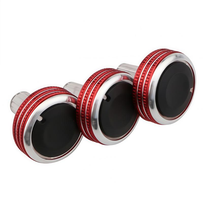 

Car AC Knobs for Honda Old Fit 2002 - 2010 A/C Heat Control Air Conditioning Knob Aluminum Alloy Accessories червоний
