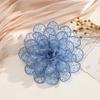 15CM Exaggerated Multi-layered Big Flowers Rhinestones Colorful Satin Flower Handmade Brooch Accessories Clothing Accessory