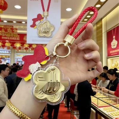 Year of the Horse 999 Gold Pendant Keychain Bag Charm - Perfect Gift for Driving, Live Streaming, or Special Occasions