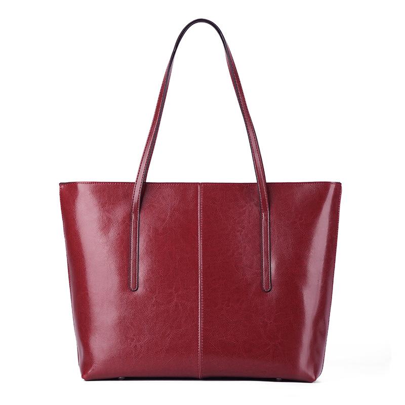 Vintage Cowhide Large Bag Women's Bag 2025 New Tote Bag Large Capacity Genuine Leather Versatile Commuter Shoulder Bag