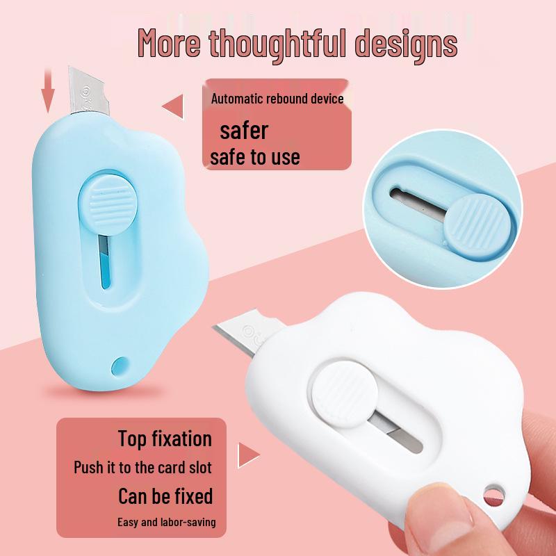 Compact Box Cutter: Mini Utility Knife for Students, Portable Letter Opener for Express Delivery and Office Paper Cutting