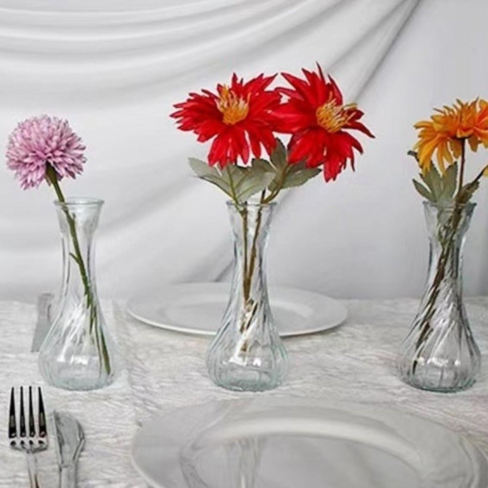 6PCS Vintage Mini Glass Vase Rustic Water Culture Vase Flower Holder  Dried Flower Display