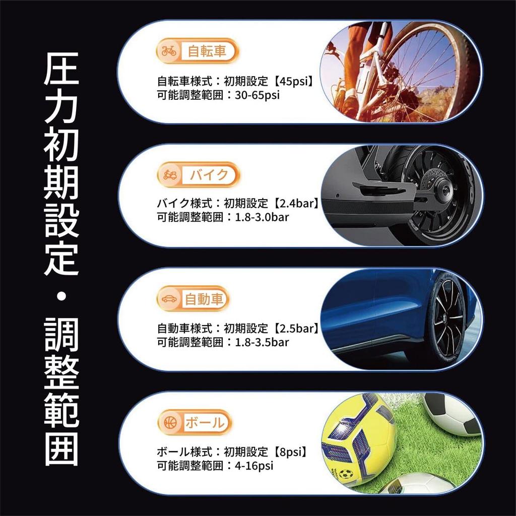 Electric Bicycle Electric Air Pump for Car and Fits and British and and Ideal for Cross Bikes Liberator+ Pump, Tires, Motorcycles, Balls, Presta,