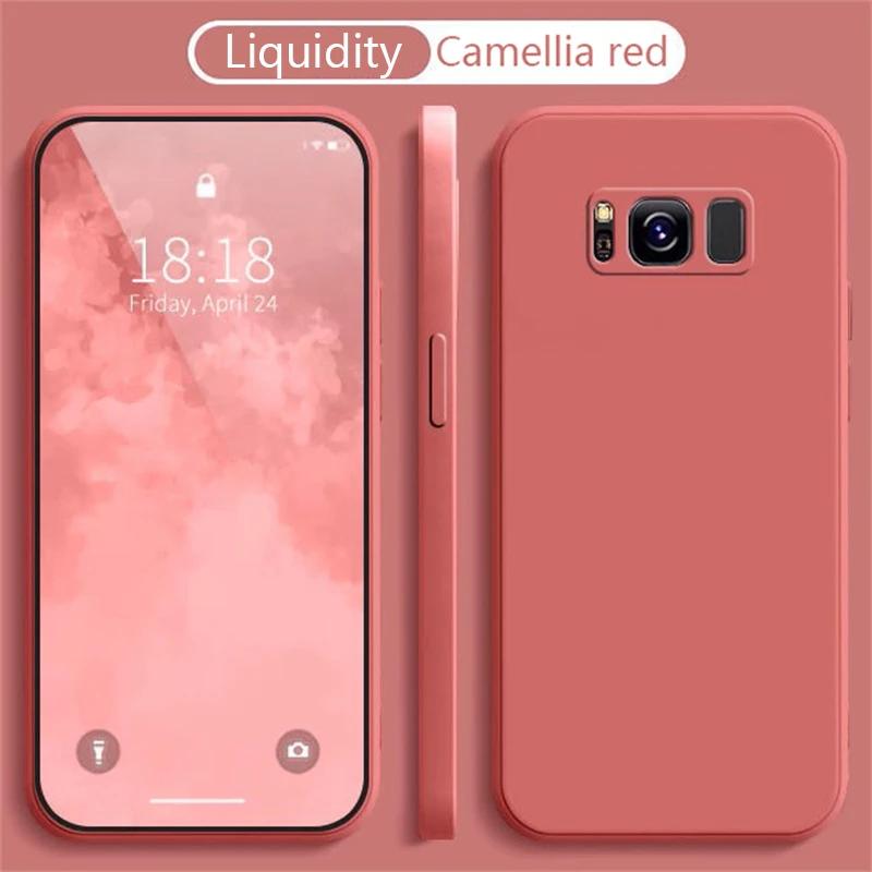 Luxury Liquid Silicone case For Samsung Galaxy S8 S9 S10 Plus S24 S25 Plus Ultra S20 FE S21 S22 S23 Cover Soft Phone Case