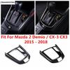 Right Hand Drive Central Control Shift Gear Panel Frame Decoration Cover Trim For Mazda 2 Demio / CX-3 CX3 2015-2018 Accessories