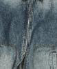 Travel Skeleton Denim Zip-Up Jacket Indigo Blue