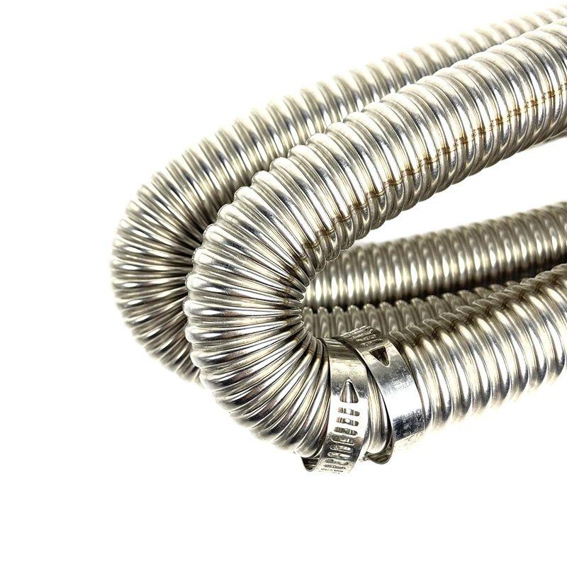 5 Type Silencer & 60cm Air Diesel Parking Heater Stainless Steel Exhaust Pipe Tube Gas Vent Hose For Car Truck Silver