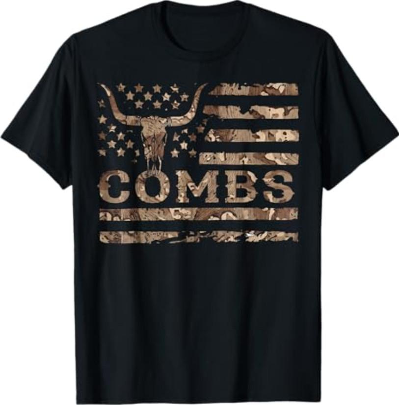 Vintage Combs Retro Flag USA Gifts T-Shirt S разноцветный