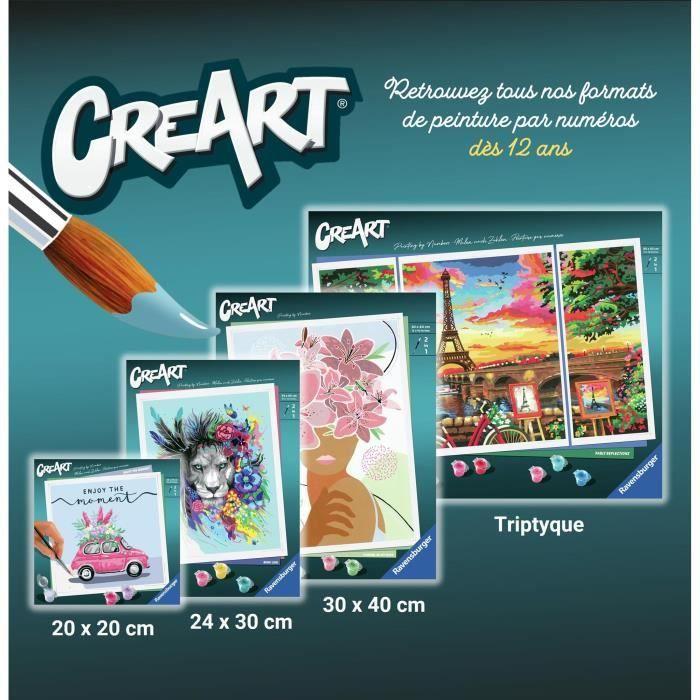 Creart 24x30 cm eames - loisir créatif - peinture par numéros - adulte - dès 12 ans - 20153 - version française - ravensburger