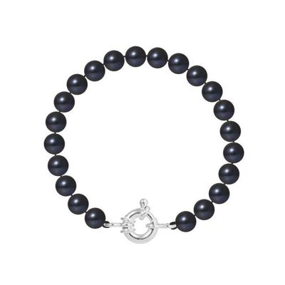 Bracelet - - Genuine Freshwater Cultured Pearls 7-8 Mm - 925 Silver - Women - Length 18 Cm