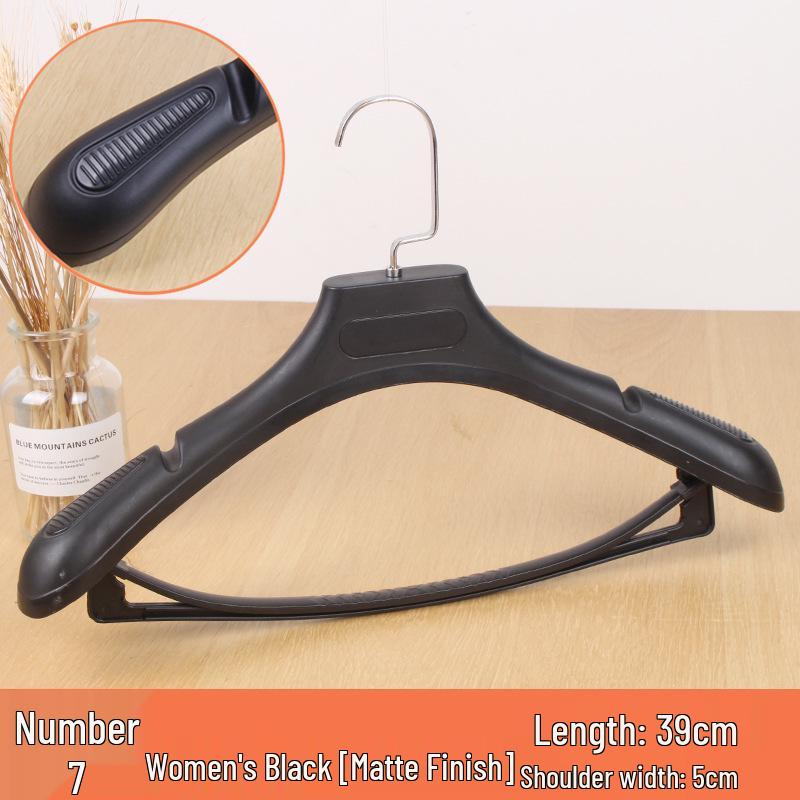 Wide-Shoulder Seamless Plastic Clothes Hanger Set for Suits and Overcoats