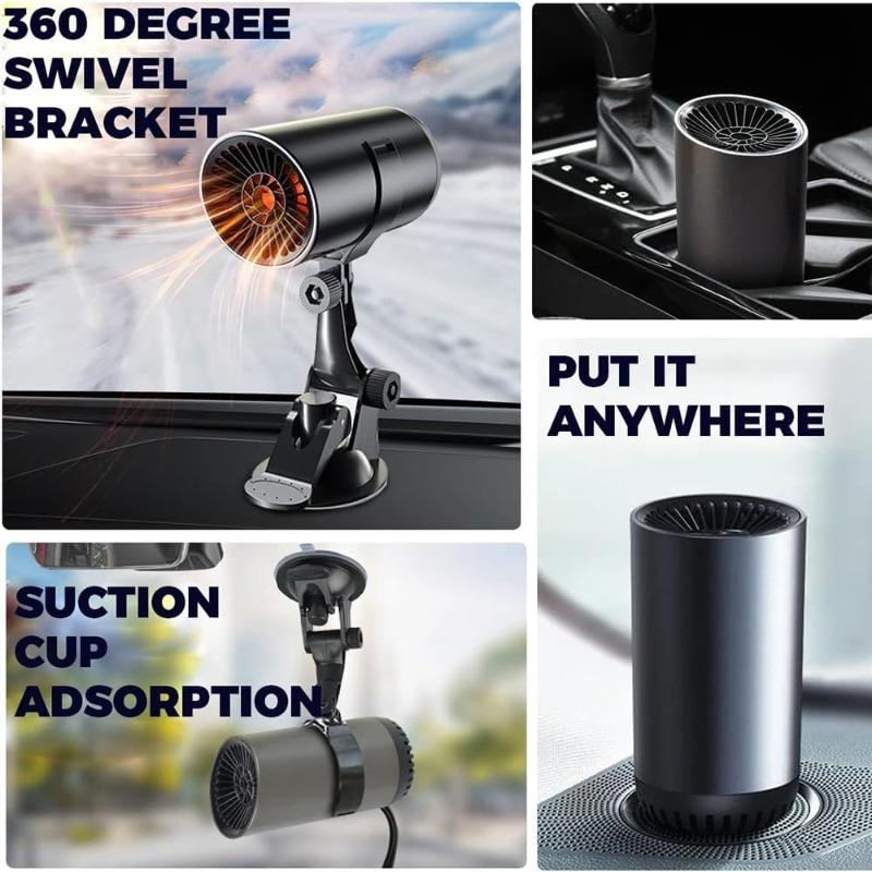 12V Car Heater Fan 2in1 Electric Dryer Heating Defogger Windshield Defroster Anti Fog Fan for Car Truck Vehicle Heating System
