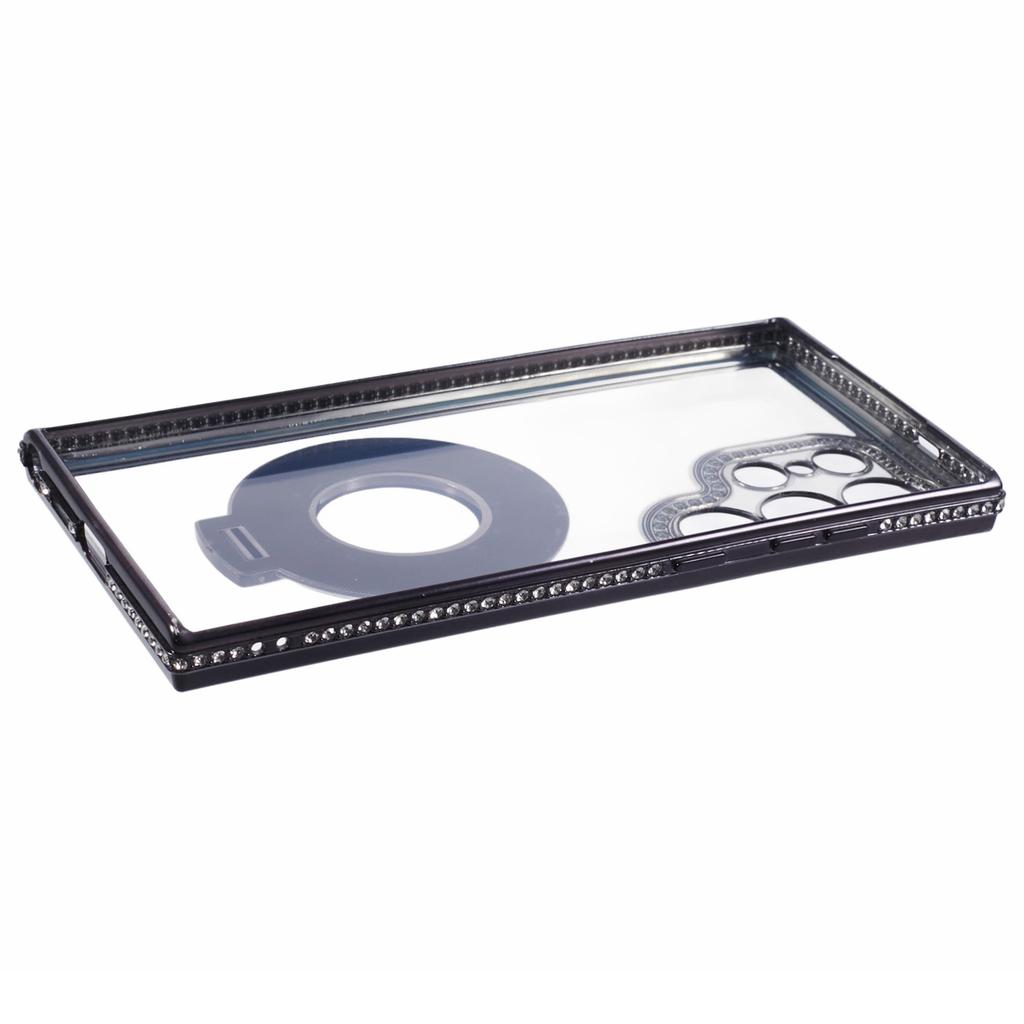 For Samsung Galaxy S24 Ultra Phone Cover Rhinestones Decor Ring Kickstand TPU Back Case