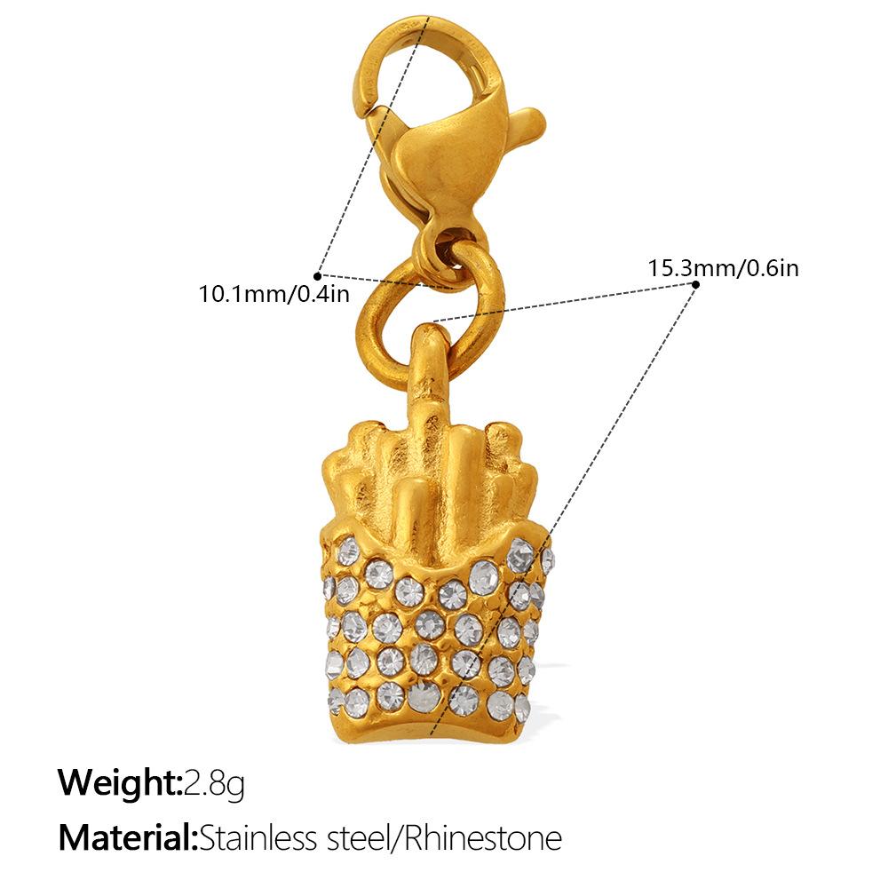 Cute Sweet Wind Pizza Candy Food Series Lobster Buckle Pendant Diy Bracelet Necklace Exquisite Accessories