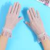 Frühlings- und Sommer-Spitze Damen Langfinger Radsport Sport Fahren Outdoor Beschattung Licht Atmungsaktiv Kühle Touchscreen-Handschuhe