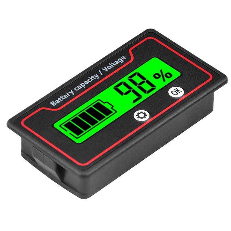 Car Battery Charge Level Indicator 12V 24V 36V 48V 60V 72V Lithium Battery Capacity Meter Tester Display Led Tester Voltmeter