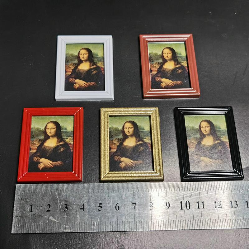 Sale 1:12 Dollhouse Mini World Famous Oil Painting Mural Wall Picture Dollhouse Accessories Decor