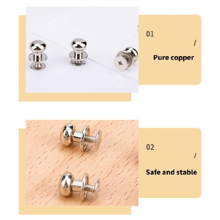 Rivets Screwback Button Studs MM 7MM 8MM Metal Screws Spikes and Studs, for Leather Shoe Belt Bag Clothing Decoration