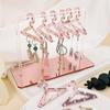 Hanging Hanger-Shaped Earring Organizer Rack Acrylic Earring Bracelet Choker Storage Display Holder with 8pcs Hangers