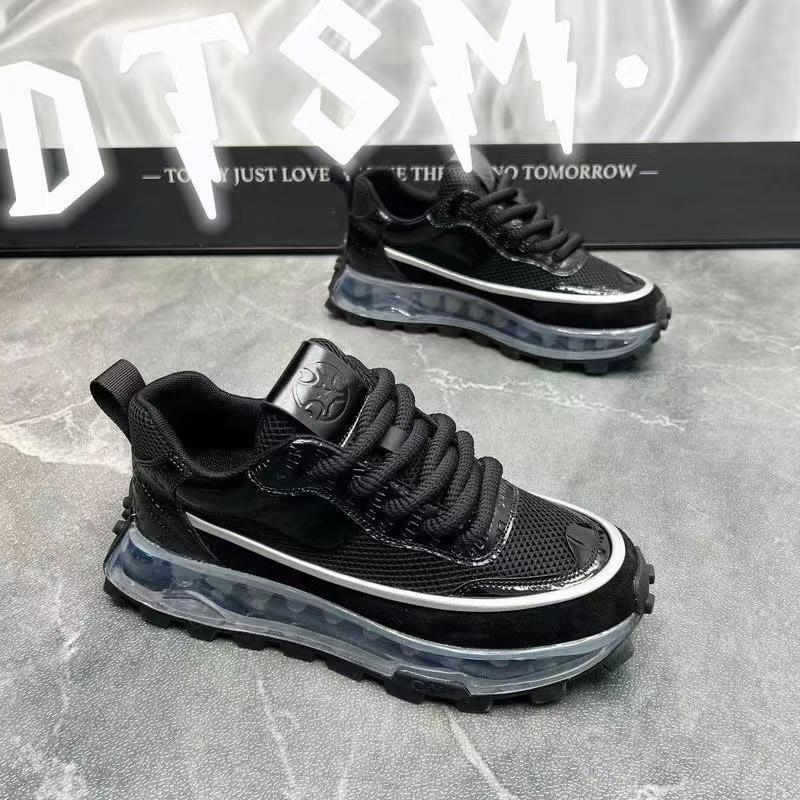 Sneakers Casual Mens Designer Retro Running Shoes Fashion Microfiber Leather Fabric Breathable Increased Internal Platform Shoes