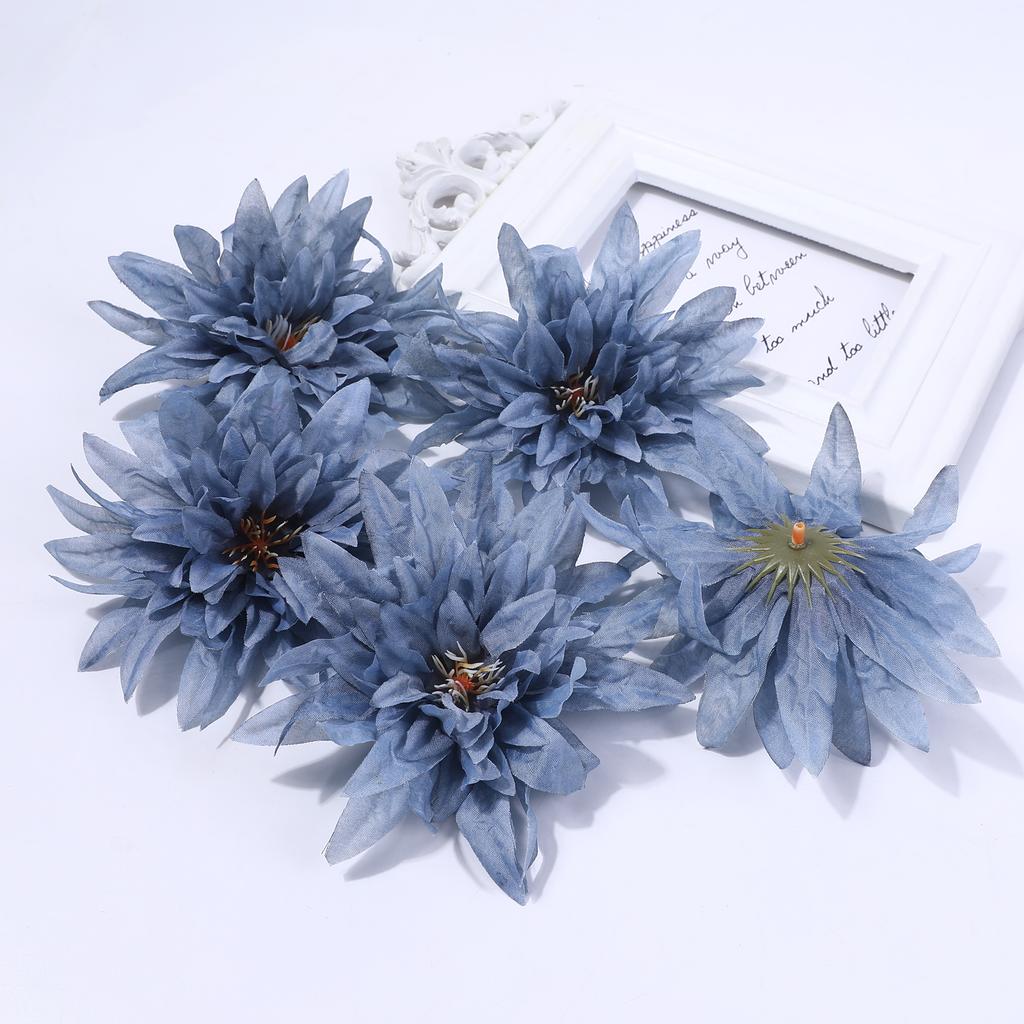 3/5PCS Dahlia Artificial Silk Flower Heads Decorative Scrapbooking For Home Wedding Brides Room Decoration Fake Flower accessory