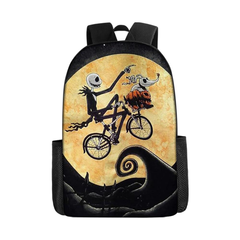 Christmas Eve Horror Thenightmarebeforechristmas Primary And Secondary School School Bags Men'S And Women'S Backpacks