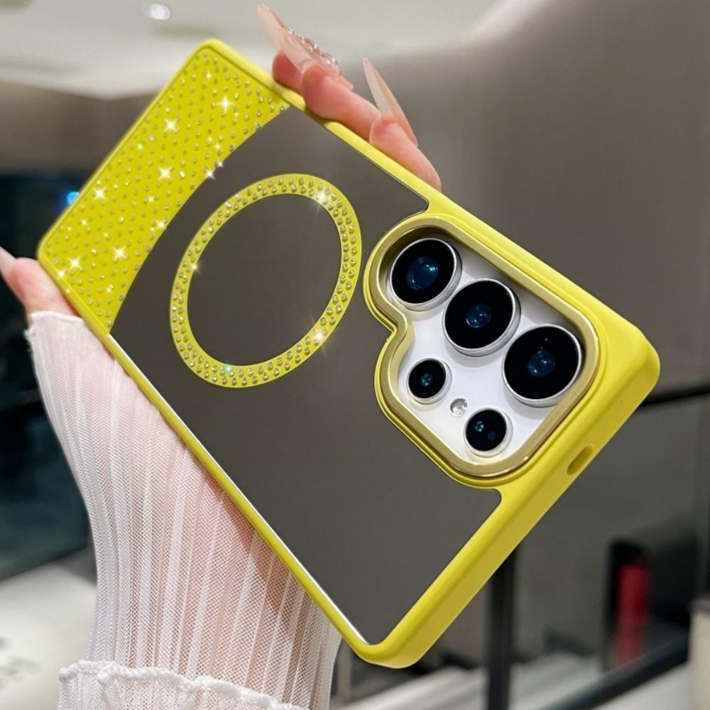 Stylish Flash Diamond Colored Mirror Magnetic Case for Samsung S25 S26 S23 S22 S24 Ultra Plus FE A55 A56 A35 A25 A15 A26 Cover