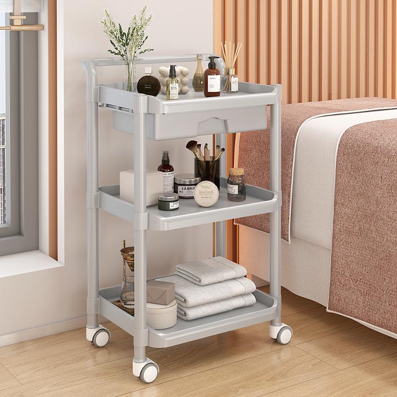 Wózek do salonu piękności: Dwupoziomowy wózek narzędziowy do przedłużania rzęs i artykułów do tatuażu