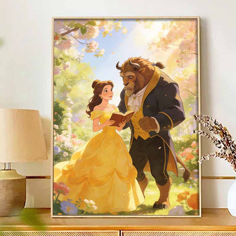 Disney Beauty and The Beast Diamond Painting Art Kit Handmade DIY5D Home Decor Gift