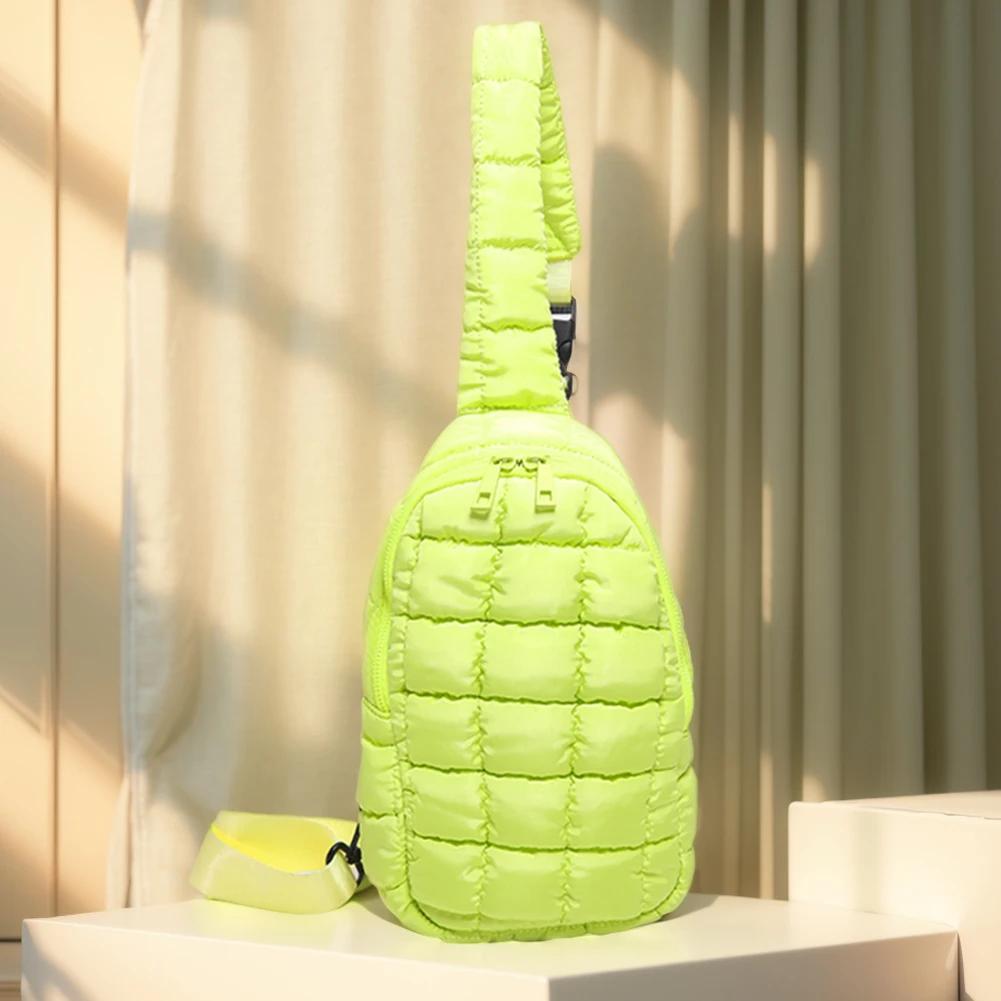 Women Quilted Chest Bag Cloud Waist Bag Adjustable Strap Puffer Crossbody Sling Bags Travel Fanny Pack Outdoor Travel Bags