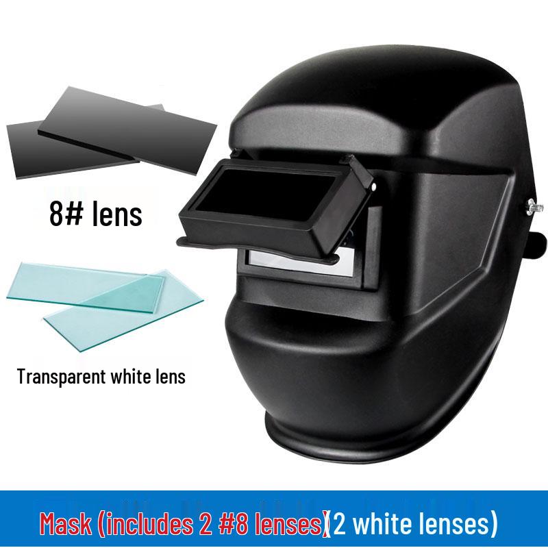 Adjustable Full-Face Flip-Up Welding Mask: Anti-Splash, Breathable, High-Temperature Resistant