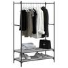 Clothing Rack with Shelves Gray Sonoma Particleboard