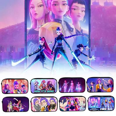 Kpop Demon Hunters Student Etui Cartoon Grote Capaciteit Potlooddoos Schrijfwaren Benodigdheden Meisje Cosmetica Opbergtas Cadeaus