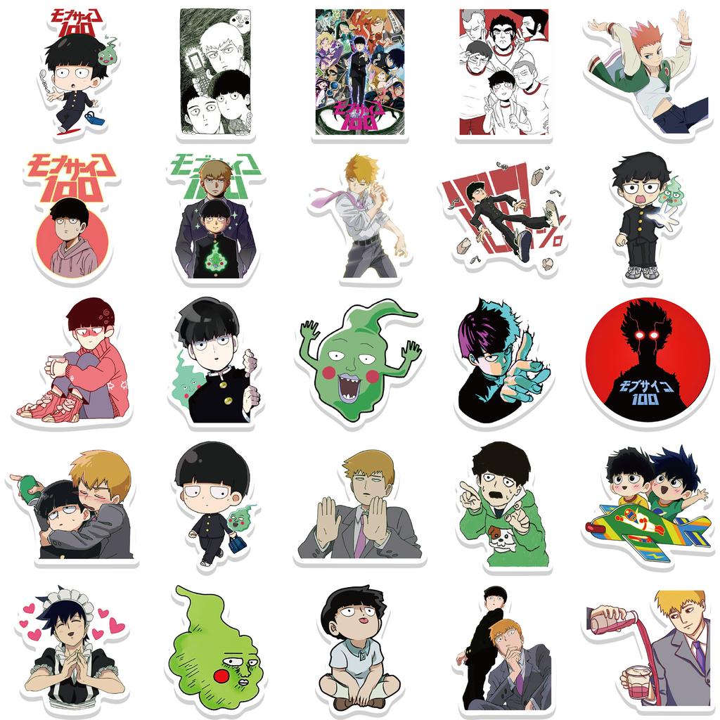 52 New Anime 100% Graffiti Stickers Computer Water Cup Suitcase Guitar Notebook DIY Stickers