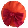 Fashion Red Bowknot Beret Elegant Octagonal Hat Wild Painter Hat Daughter Gifts for Casual Birthday Festival Gathering