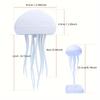 Modern Jellyfish Desk Lamps, USB Powered Adjustable Color Changing LED Night Light with PCustom olished Plastic Base, Switch Control Seascapes