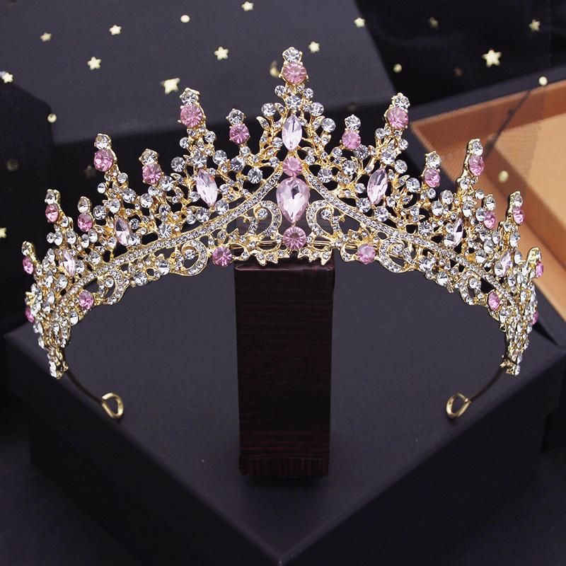 Luxury Headdress Wedding Crown Bride Tiaras and Crowns for Queen Diadem Pageant Crown Bridal Hair Jewelry Accessories