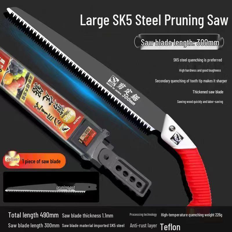 Japanese Great White Shark Hand Saw for Woodworking, Gardening, and Pruning