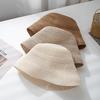 Spring Summer Hat Women Hollow Breathable Knitted Bucket Hat Casual Sunshade Sunhat Solid Simple  New Bob Cap Female