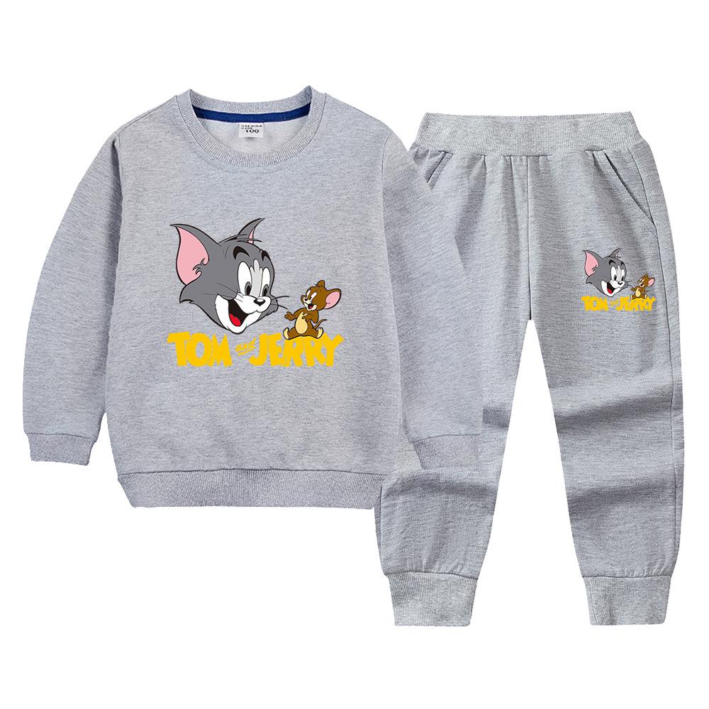 Autumn 2022 Kids' Sweatshirt and Pants Set: Stylish Casual Two-Piece for Boys and Girls