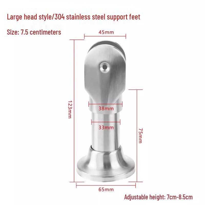 Stainless Steel Public Toilet Partition Support Foot Bracket