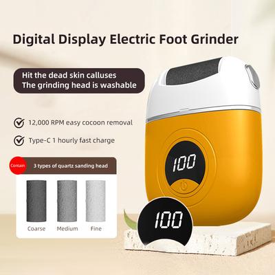 Automatic Electric Foot Grinder LED Digital Display Double Gear Callus Remover Detachable Washable Exfoliating Foot Grinder
