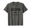 Wilson North Carolina NC Vintage Sport Design Black Print T-Shirt